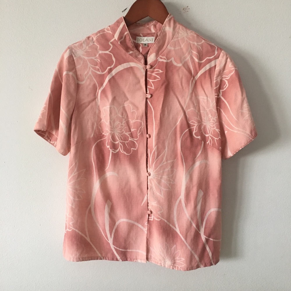 Vintage Lotus Flower Top Sz M